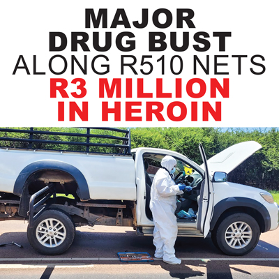 Major drug bust along R510 nets R3 million in heroin