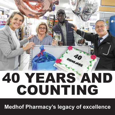 40 YEARS AND COUNTING
Medhof Pharmacy’s legacy of excellence