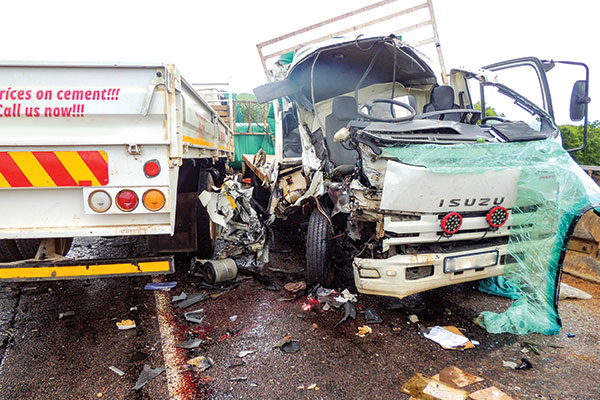 Collision causes a chain reaction