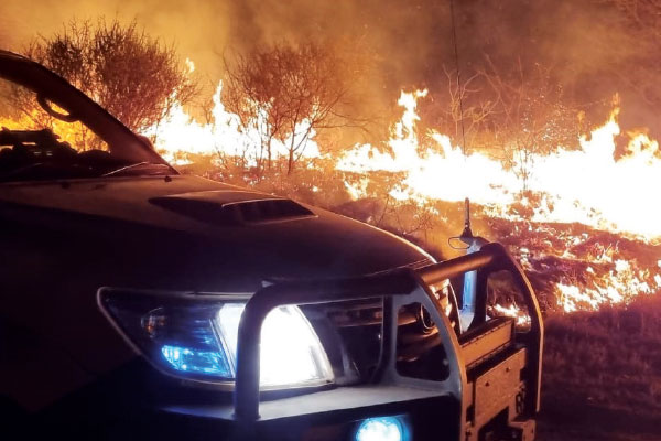 Fire caused by lightning…