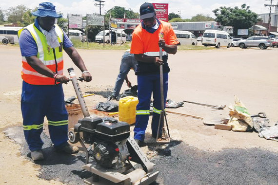 Pothole-riddled roads repaired
