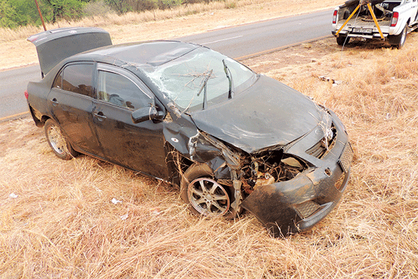 VEERED off the road